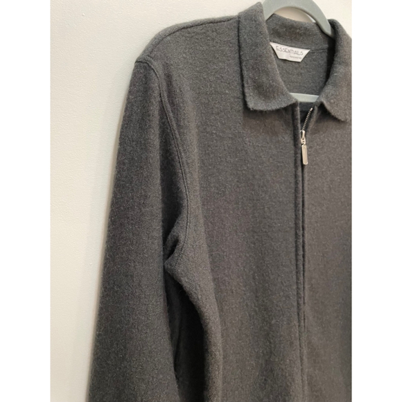 Essentials by Koret Vintage Wool Zip Up Collared Jacket Cardigan Women’s Medium - Picture 4 of 13